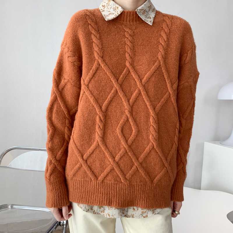 Women's 2021 autumn round neck linen pattern sweater soft waxy knit sweater women's long-sleeved autumn and winter outer wear, Black
Women's 2021 autumn round neck linen pattern sweater soft waxy knit sweater women's long-sleeved autumn and winter outer wear, Black