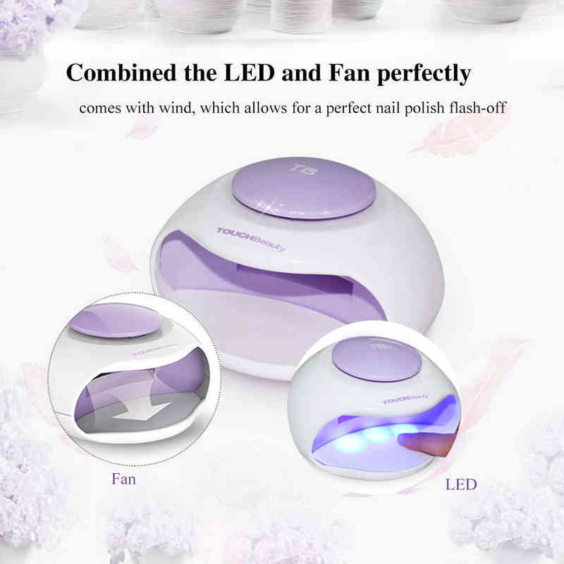 Portable Nail Dryer With Fan & LED Light Mini Size Ideal For Regular Polishes TB-0889 220207