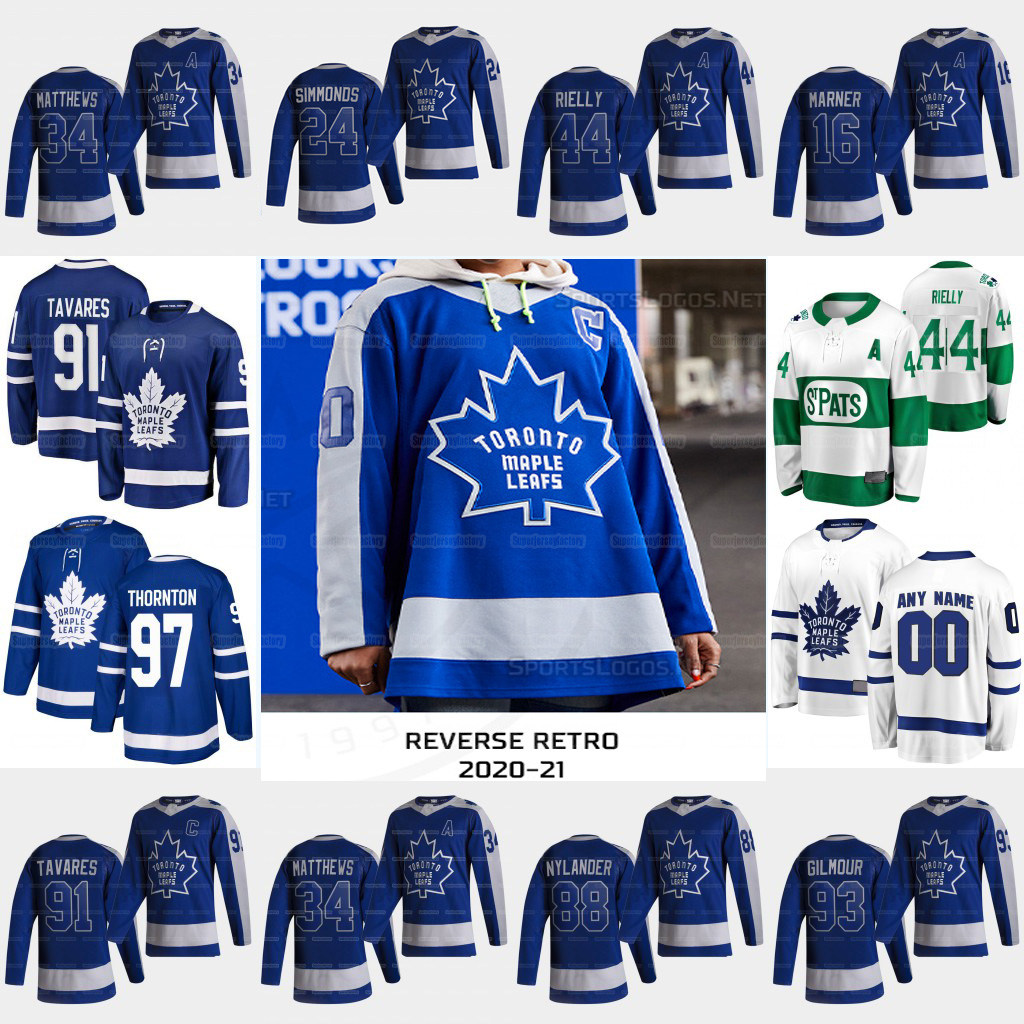 Toronto Maple Leafs 2021 Reverse Retro Jersey John Tavares Joe Thornton Auston Matthews Mitchell Marner Trevor Moore Frederik Andersen Hyman, Men away jersey
Toronto Maple Leafs 2021 Reverse Retro Jersey John Tavares Joe Thornton Auston Matthews Mitchell Marner Trevor Moore Frederik Andersen Hyman, Men away jersey
