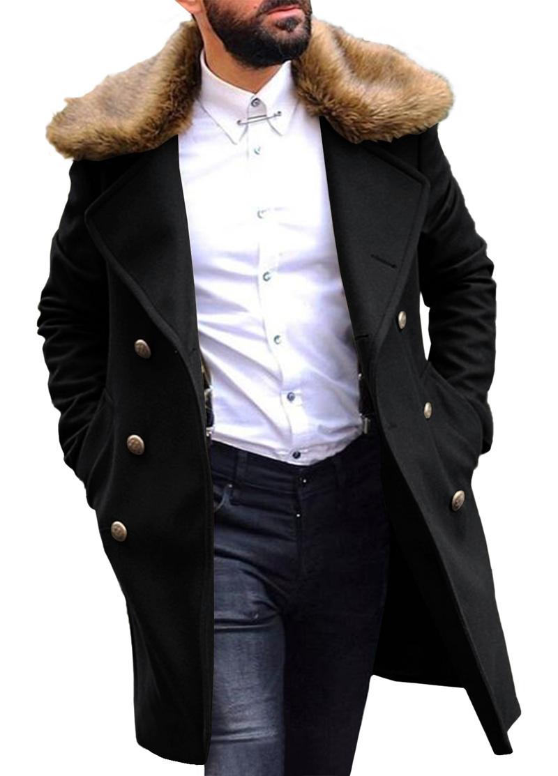 Men's Trench Coats Mens Casual Business Coat Fur Collar Multi-button Men Jacket Punk Winter Warm Fashion Trenchcoat Plus Size Overcoat, Gr
Men's Trench Coats Mens Casual Business Coat Fur Collar Multi-button Men Jacket Punk Winter Warm Fashion Trenchcoat Plus Size Overcoat, Gr