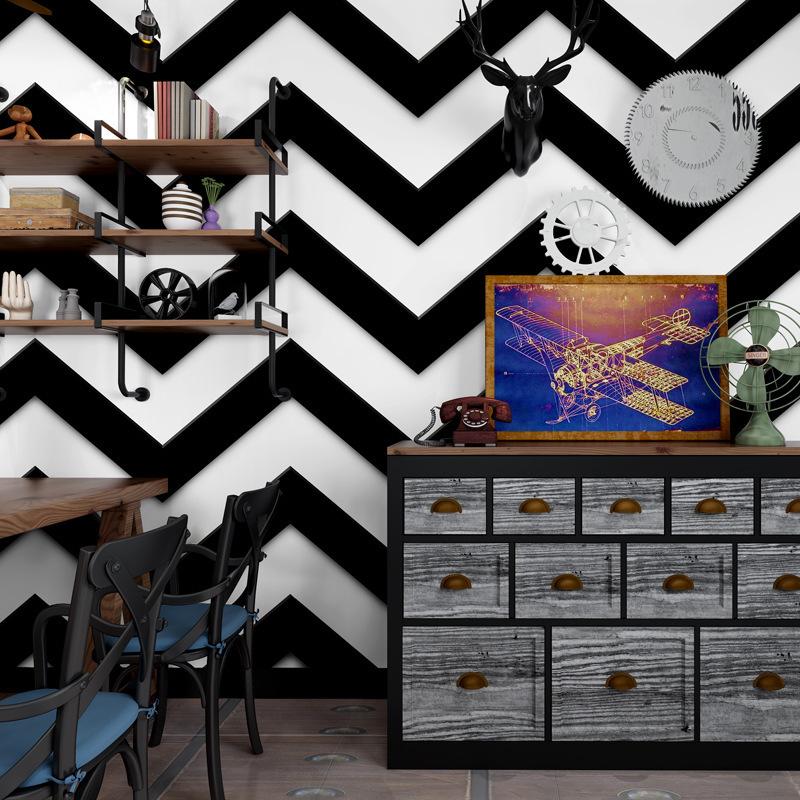 Modern Simple Black and White Horizontal Stripes Wavy Wallpaper Barber Shop Dining Hall 3D Living Room Background Wall Wallpaper, Light khaki
Modern Simple Black and White Horizontal Stripes Wavy Wallpaper Barber Shop Dining Hall 3D Living Room Background Wall Wallpaper, Light khaki