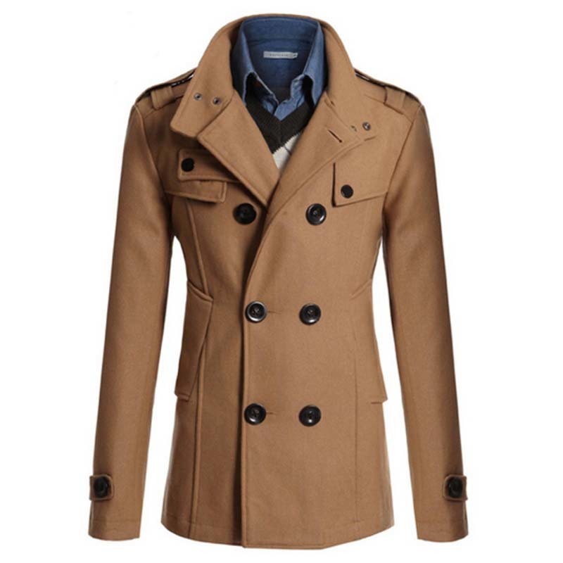 Zogaa Autumn men's jacket warm winter casual wool fine double fitting breasted deals mixtures man outerwear trench overcoat E7YY, Black
Zogaa Autumn men's jacket warm winter casual wool fine double fitting breasted deals mixtures man outerwear trench overcoat E7YY, Black