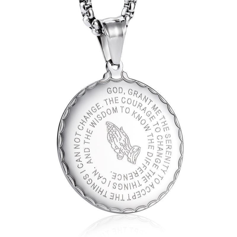Gold Black Bible Verse Prayer Necklaces for Men The Praying Hands Coin Medal Pendant Necklace Christian Jewelry Gift 24
Gold Black Bible Verse Prayer Necklaces for Men The Praying Hands Coin Medal Pendant Necklace Christian Jewelry Gift 24