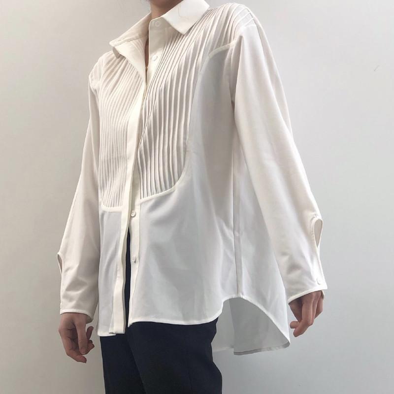 2020 Early Autumn and Summer Dress Chic Design Piano Keys Pleated Long-sleeved Loose Loose Casual Women Shirt, White
2020 Early Autumn and Summer Dress Chic Design Piano Keys Pleated Long-sleeved Loose Loose Casual Women Shirt, White