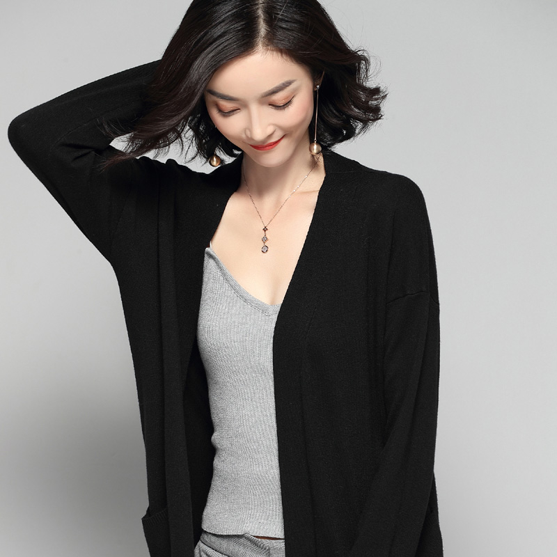 2019 Autumn Winter woman cardigan sweater long sleeve Cashmere sweater kimono cardigan female cardigans Knitted VNeck Wool Coat T200319