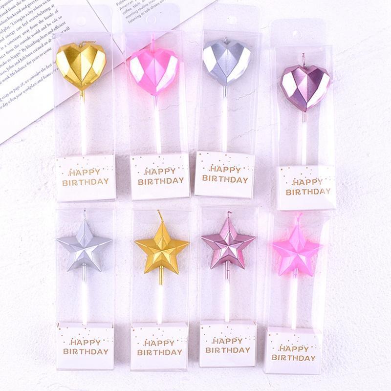Creative Love Heart-shaped Five-pointed Star Birthday Candle Heart-shaped Candle, Candle, Birthday Cake Decoration1
Creative Love Heart-shaped Five-pointed Star Birthday Candle Heart-shaped Candle, Candle, Birthday Cake Decoration1