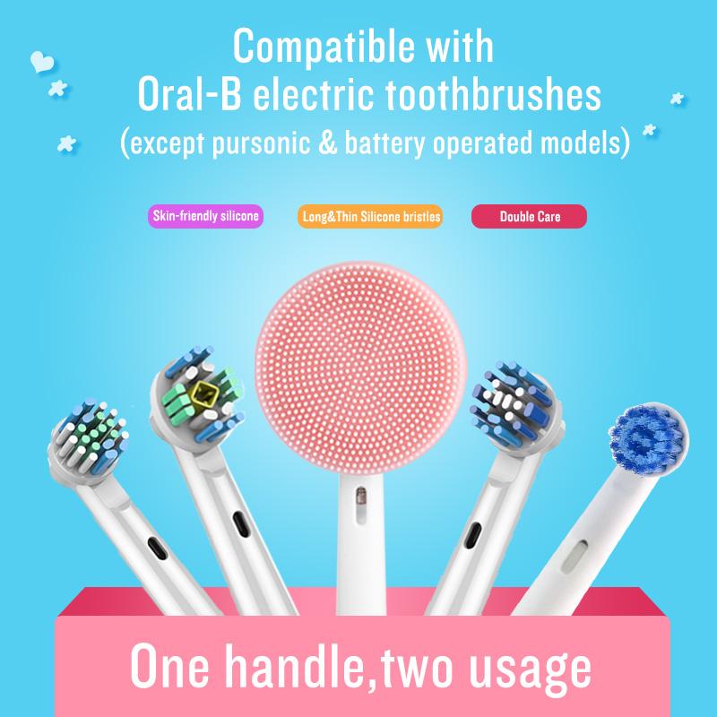 Silicone Facial Brush Cleansing Kit For Oral-b Precision Clean/3D White/Floss/Cross Action/Sensitive Replacement Toothbrush Head
Silicone Facial Brush Cleansing Kit For Oral-b Precision Clean/3D White/Floss/Cross Action/Sensitive Replacement Toothbrush Head