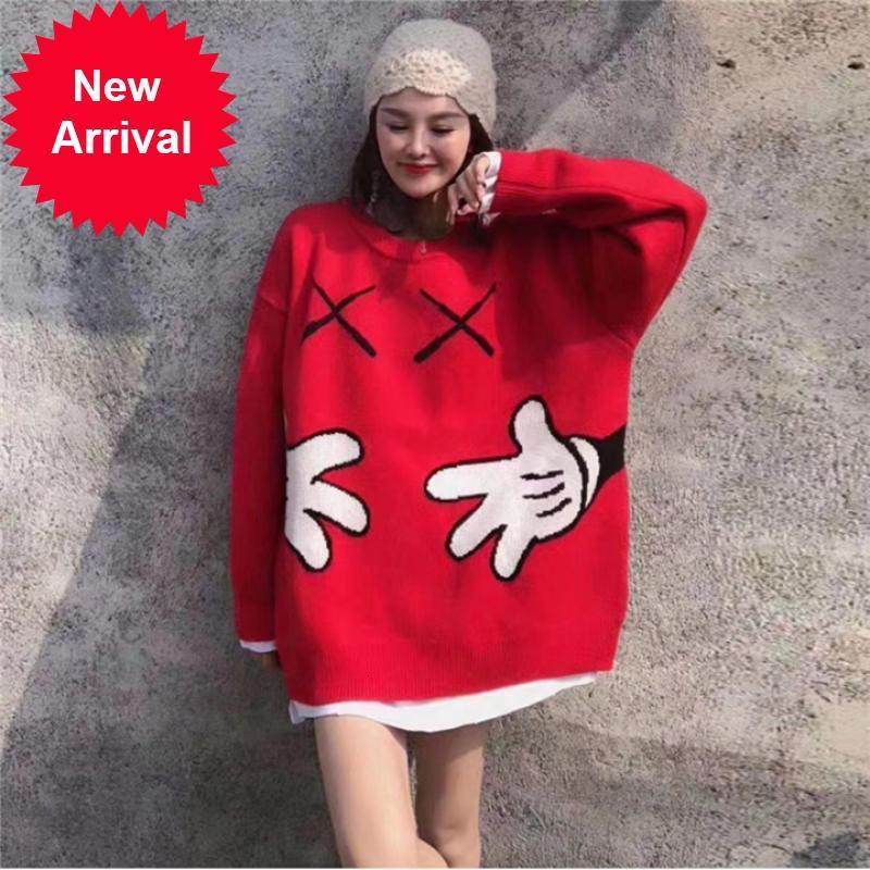 Female 2021 New Brand Design Fashions the Neck-neck Pullover Spring New Cute Cartoon Patterns Embroidered Casual Wild Sweater Clothes 83NI, Blue 
Female 2021 New Brand Design Fashions the Neck-neck Pullover Spring New Cute Cartoon Patterns Embroidered Casual Wild Sweater Clothes 83NI, Blue
