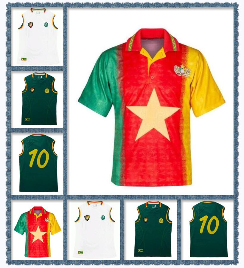 1994 1995 2002 Cameroon retro soccer jersey 02 Eto o Mboma MILLA home away vintage classic football shirt, Black
1994 1995 2002 Cameroon retro soccer jersey 02 Eto o Mboma MILLA home away vintage classic football shirt, Black