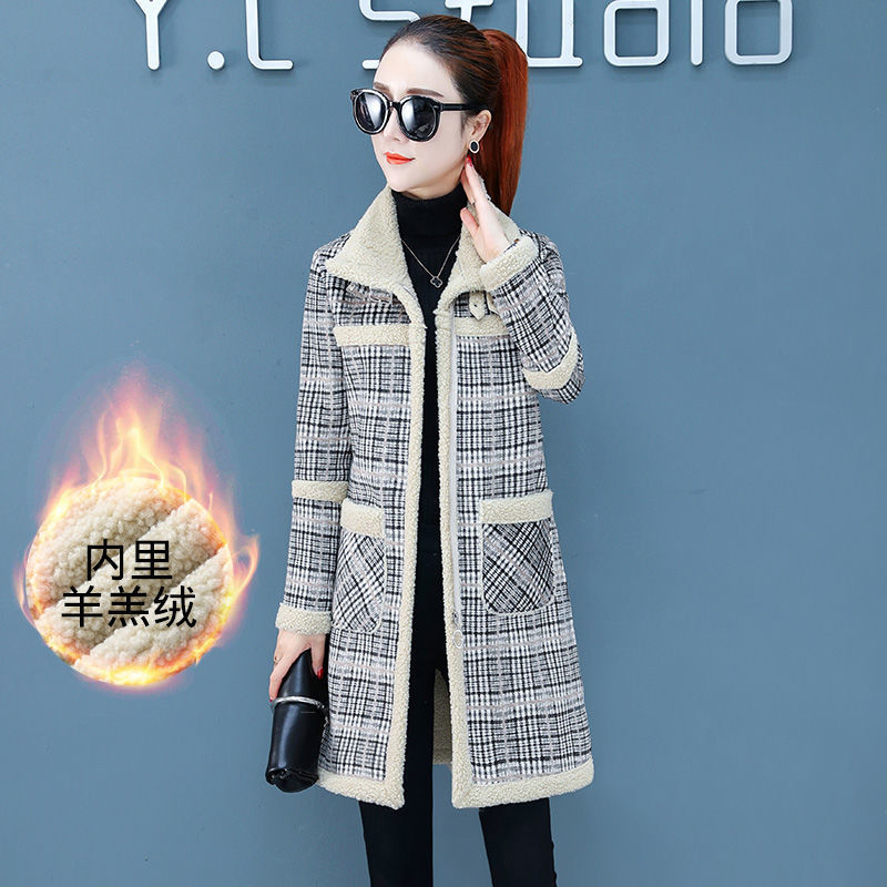 2021 Chess Thick Cashmere Medium Length Cotton-quilted Woman's Coat New Winter Wear Imitation Lamb Wool QYZ2, Apricot
2021 Chess Thick Cashmere Medium Length Cotton-quilted Woman's Coat New Winter Wear Imitation Lamb Wool QYZ2, Apricot