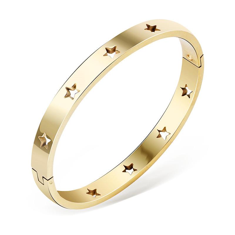 2020 Nove Five Pointed Star Hollow Titanium Round Clasp Love Between Lovers Steel Bracelet
2020 Nove Five Pointed Star Hollow Titanium Round Clasp Love Between Lovers Steel Bracelet