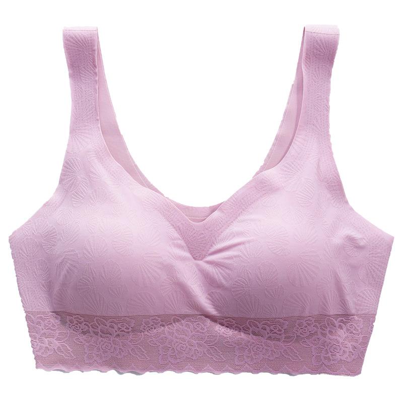 Traceless sports underwear without steel ring reassurance sexy lace chest show girl vest bra sleep simple, See chart
Traceless sports underwear without steel ring reassurance sexy lace chest show girl vest bra sleep simple, See chart