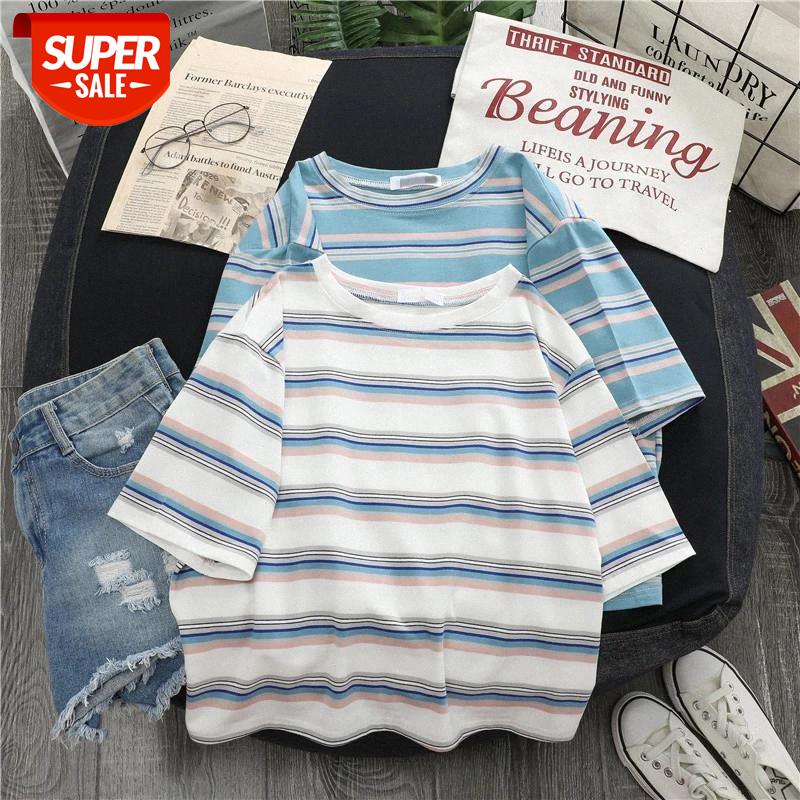 Striped T-shirt Women Tees Top Harajuku Woman Tshirts Short Sleeve Women's T-shirts Casual Loose Female Tshirt for Women Clothes #nG2p, White 
Striped T-shirt Women Tees Top Harajuku Woman Tshirts Short Sleeve Women's T-shirts Casual Loose Female Tshirt for Women Clothes #nG2p, White