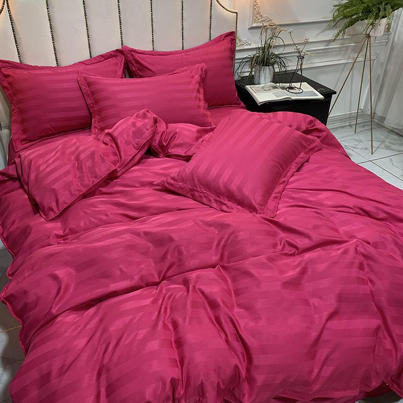 Luxury Home Hotel Pure Color Cotton Bedding Sets Flat Sheet Sets Bed Linen Satin Queen King Size Stripe Bedding1
Luxury Home Hotel Pure Color Cotton Bedding Sets Flat Sheet Sets Bed Linen Satin Queen King Size Stripe Bedding1