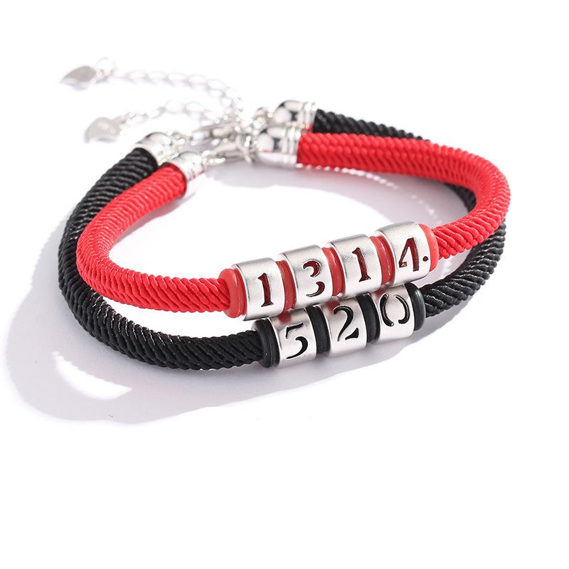 Love password couple bracelet a pair of s925 sterling silver woven hand rope red rope vibrato with Tanabata commemorative gift
Love password couple bracelet a pair of s925 sterling silver woven hand rope red rope vibrato with Tanabata commemorative gift