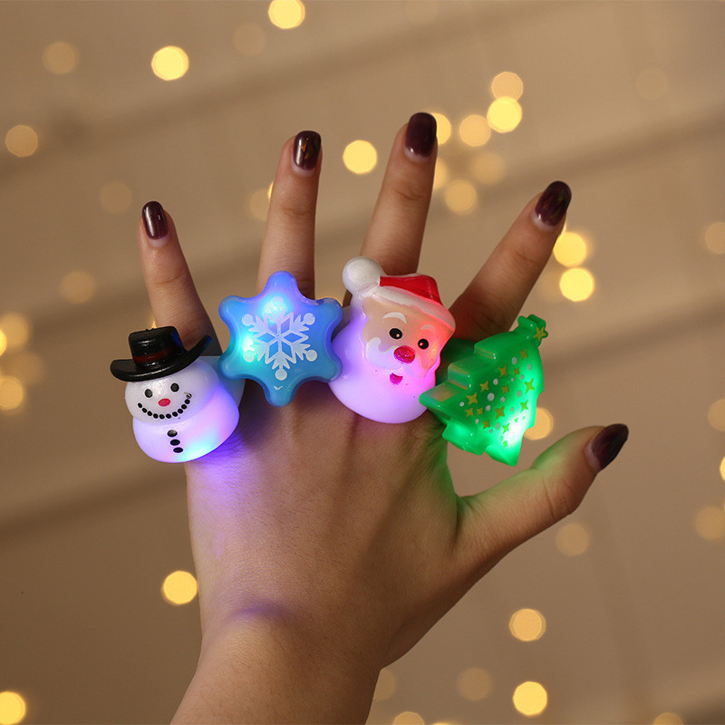 Christmas Luminescent Ring Toys Small Gift Gift Prom Party Finger Lamp Santa Snowflake Snowman Xmas Tree Glow Toys
Christmas Luminescent Ring Toys Small Gift Gift Prom Party Finger Lamp Santa Snowflake Snowman Xmas Tree Glow Toys
