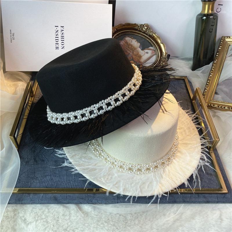 202009-aotang French design ostrich hair pearl ribbon formal dinner wool lady fedoras cap women leisure panama jazz hat1, Black
202009-aotang French design ostrich hair pearl ribbon formal dinner wool lady fedoras cap women leisure panama jazz hat1, Black