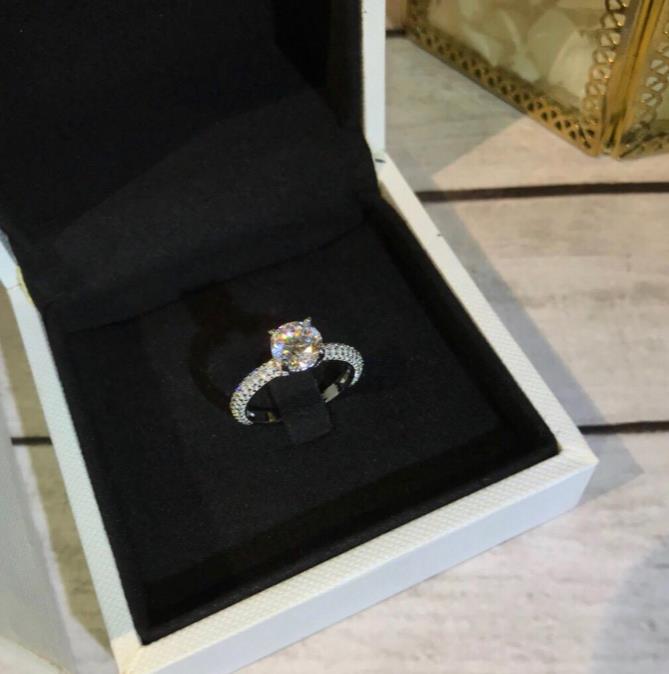 DB wedding engagement sterling sier Wedding dia ring for women jewelry gift Free shipping
