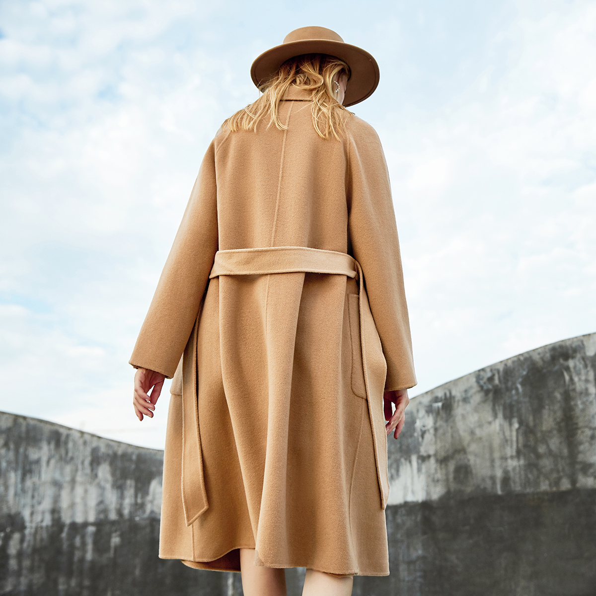 JAZZEVAR Atumn Winter New Fashion Arrival Women High Quality Outerwear For Lady Classic Double sided Hand-sewn Woollen Coat 201216