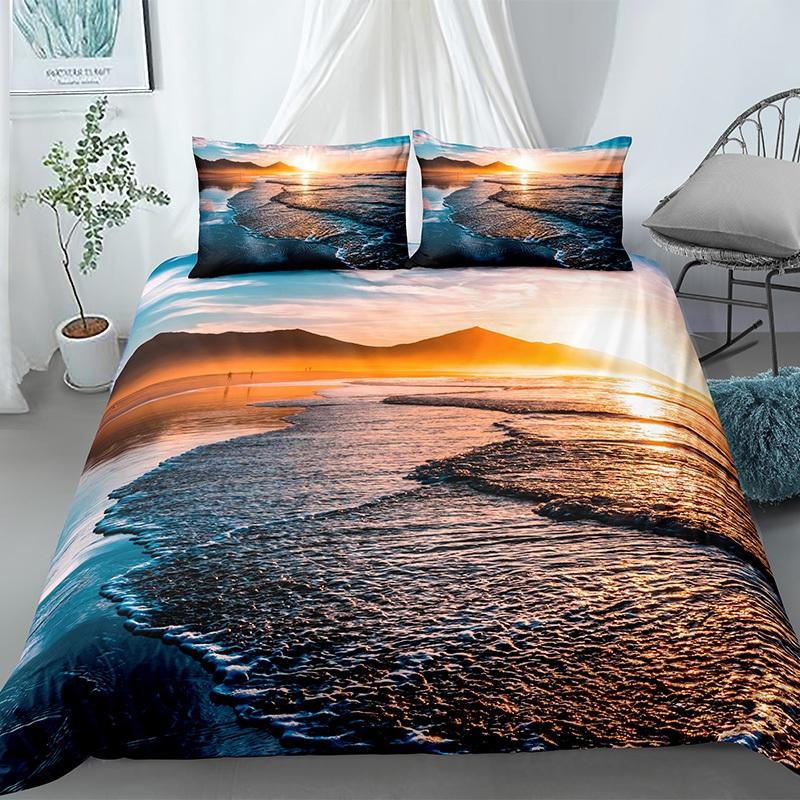 3D Scenery Printed Landscape Bedding Sets Home Decoration Duvet Cover, 523