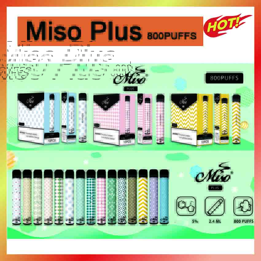 Miso PLUS puff bar 800Puffs Disposable cigarette Vape Pen 550mAh Battery 3.2ml Pods Cartridges e Cigs Vaporizers Device pk XXL
Miso PLUS puff bar 800Puffs Disposable cigarette Vape Pen 550mAh Battery 3.2ml Pods Cartridges e Cigs Vaporizers Device pk XXL