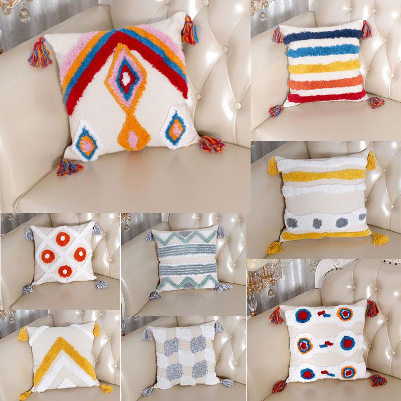 Tassels Cushion Cover 45x 45cm Color Pillow Cover Handmade Square Home Decoration for Living Room Bed Room Sofa Throw Pillow Case, 10
Tassels Cushion Cover 45x 45cm Color Pillow Cover Handmade Square Home Decoration for Living Room Bed Room Sofa Throw Pillow Case, 10