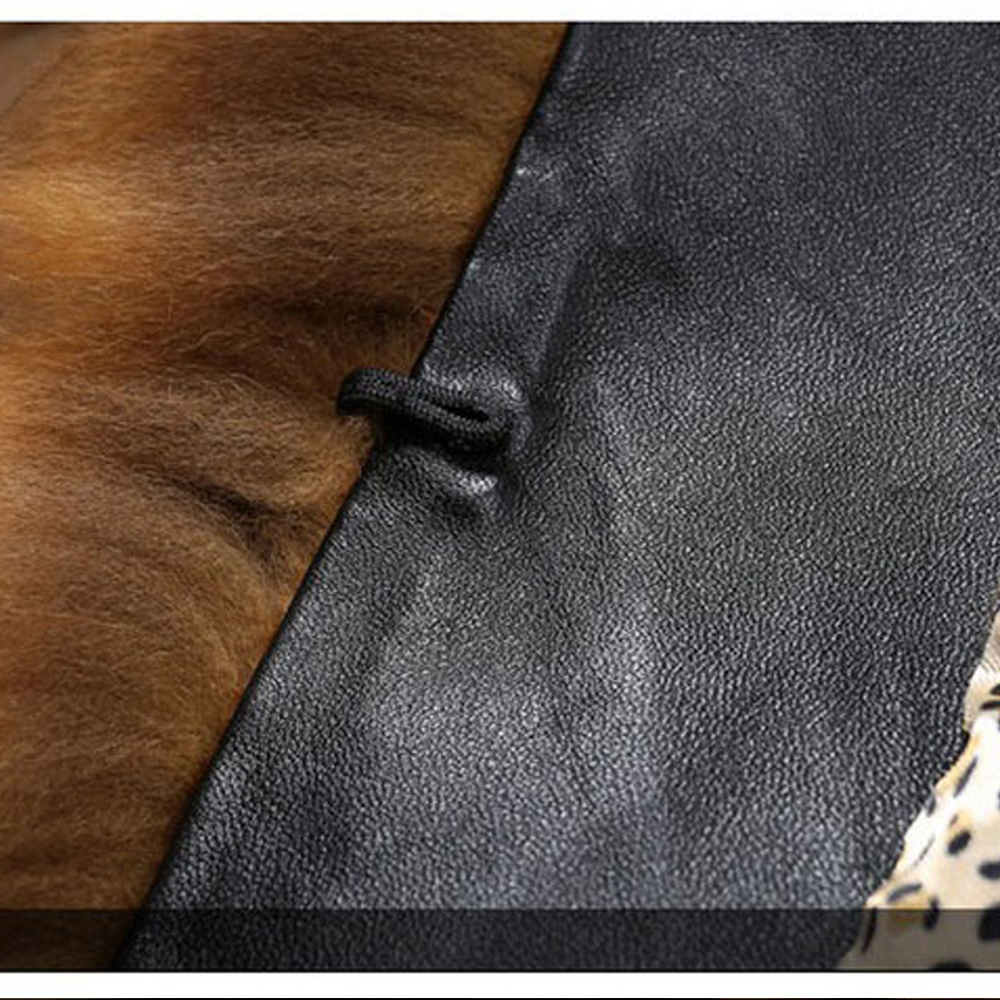 Winter Faux Fur Womens Leopard print coat Plus Size Raccoon Dog Fur Warm Women coats Women loose long sleeve Elegant coat 201110