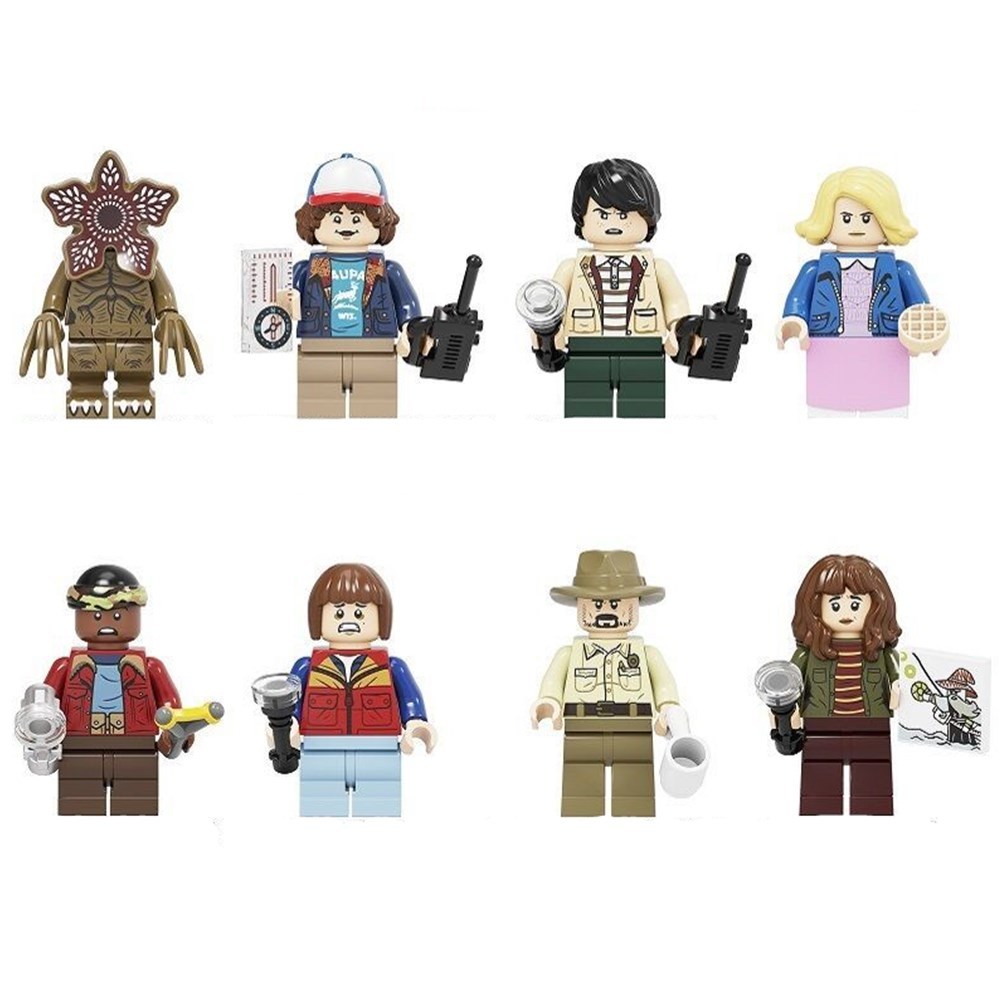 8pcs/set Stranger Things Dustin/Barb/Demogorgon/hopper Building Blocks Toys for Kids Gifts Q1215
8pcs/set Stranger Things Dustin/Barb/Demogorgon/hopper Building Blocks Toys for Kids Gifts Q1215