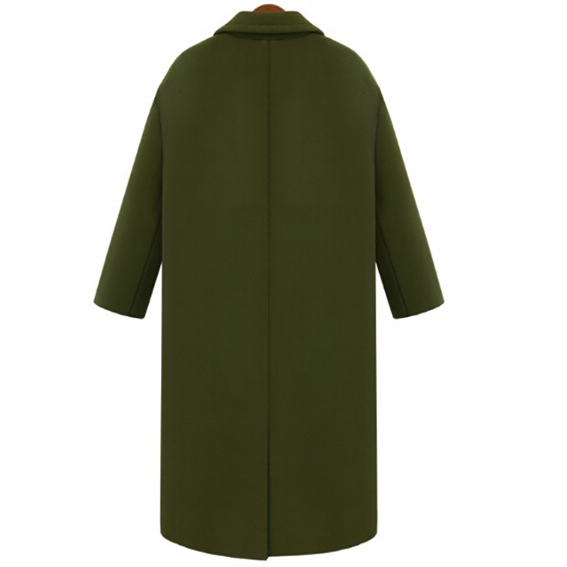 JAPPKBH Autumn Winter Wool Long Coat Jacket Casual Double Breasted Christmas Blazer Outwear Elegant V-neck Women Coat Bayan Mont 201222