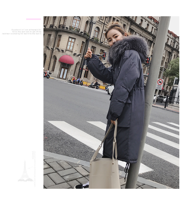 Fashion Women Winter Jacket Oversized Loose Hooded With Fur Collar Female Coat Long Cotton Padded Parka 201019