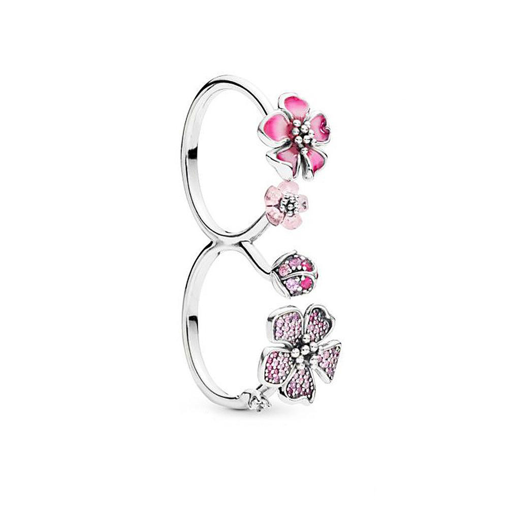 Factory wholesale 100% 925 Sterling Ring Silver Double Finger Peach Blossom Flowers Fit Jewelry Engagement Wedding Lovers Fashion Ring
Factory wholesale 100% 925 Sterling Ring Silver Double Finger Peach Blossom Flowers Fit Jewelry Engagement Wedding Lovers Fashion Ring