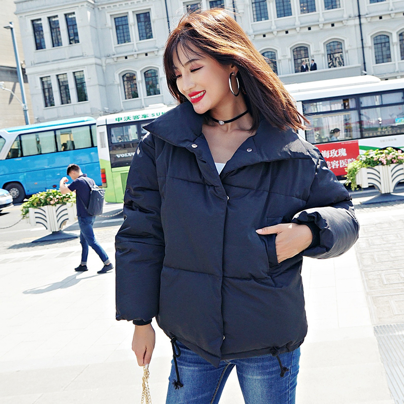 Stand Collar Breasted Buttons Female Coat Winter Womens Outwear Winter Jackets Autumn Cotton Padded Chaqueta Mujer Invierno 201019
