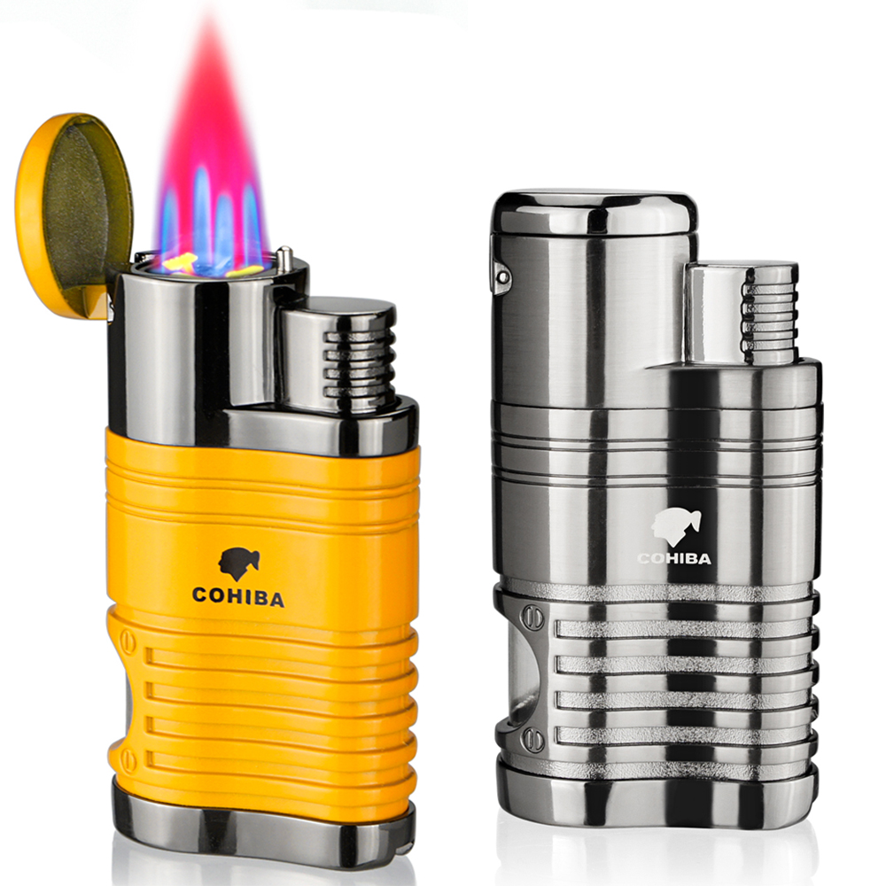 Cohiba Cigarette Lighter 4 Torch Jet Flame Refillable With Punch Smoking Tool Accessories Portable Gas
Cohiba Cigarette Lighter 4 Torch Jet Flame Refillable With Punch Smoking Tool Accessories Portable Gas