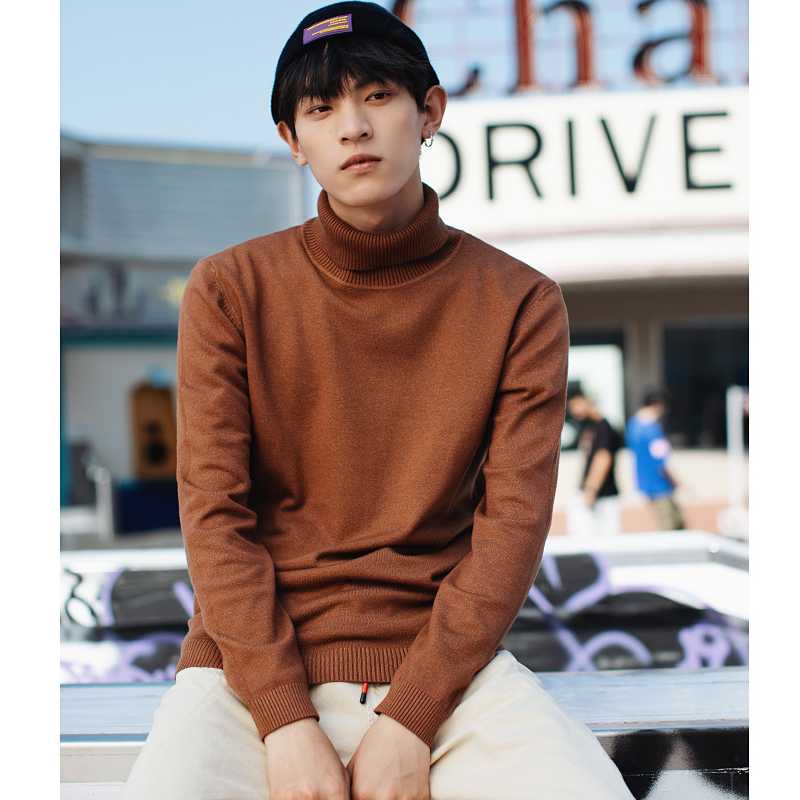 Autumn Winter Sweater Men New Product High Neck Fashion Kintted Casual Men's Basic Bottoming Shirt Solid Color Long Sleeve Tops, Black
Autumn Winter Sweater Men New Product High Neck Fashion Kintted Casual Men's Basic Bottoming Shirt Solid Color Long Sleeve Tops, Black