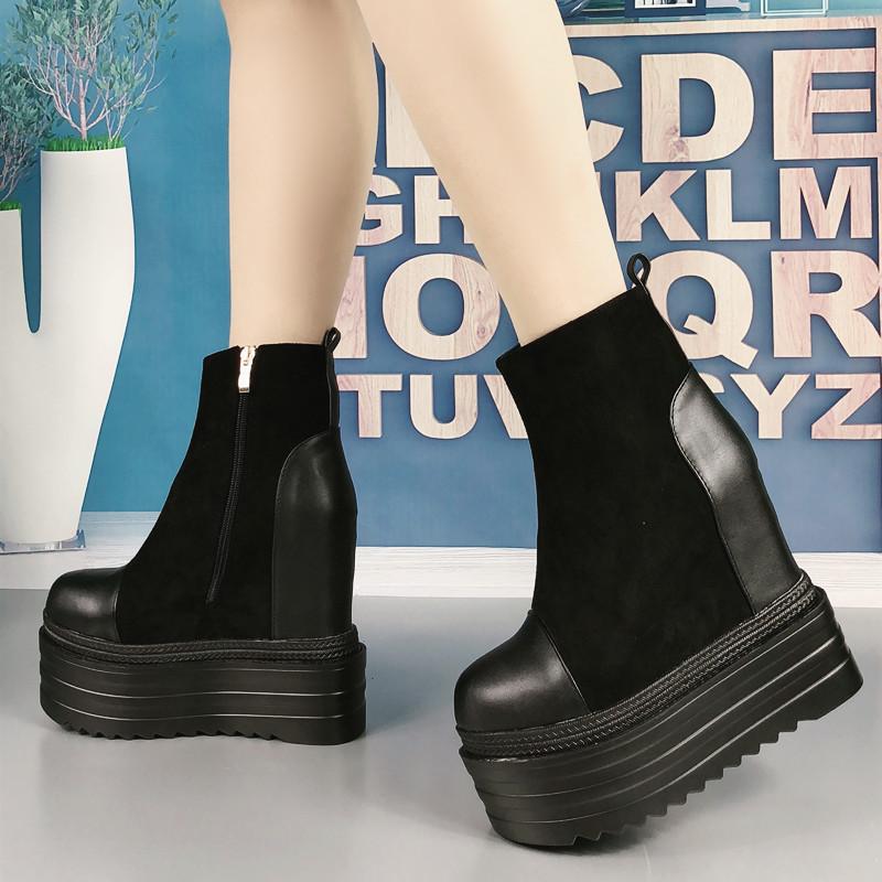 Thick-Sole Waterproof Platform Short Boots Wedges Single Boots Fashion Suede Within Increased Womens Ankle 34, 02
Thick-Sole Waterproof Platform Short Boots Wedges Single Boots Fashion Suede Within Increased Womens Ankle 34, 02
