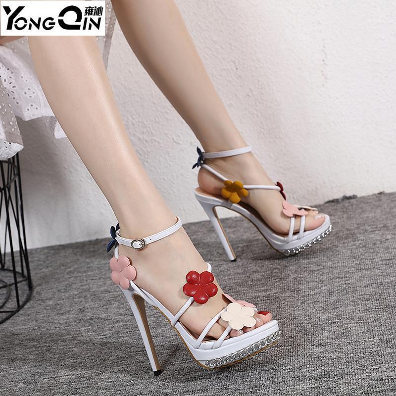 New Floral Temperament 3CM High Heels Sandals Women Party Wedding Shoes Size 34-421, White
New Floral Temperament 3CM High Heels Sandals Women Party Wedding Shoes Size 34-421, White
