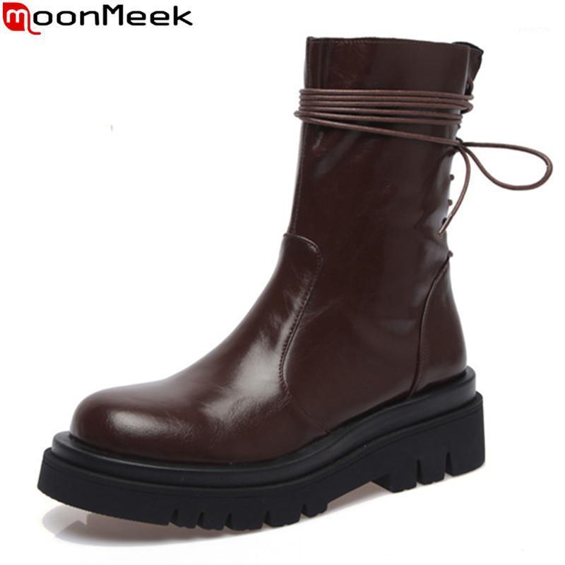MoonMeek 2021 Genuine Leather Boots Fashion Lace Up Platform Autumn Winter Ankle Boots Thick Heels Square Toe Women1, Black
MoonMeek 2021 Genuine Leather Boots Fashion Lace Up Platform Autumn Winter Ankle Boots Thick Heels Square Toe Women1, Black