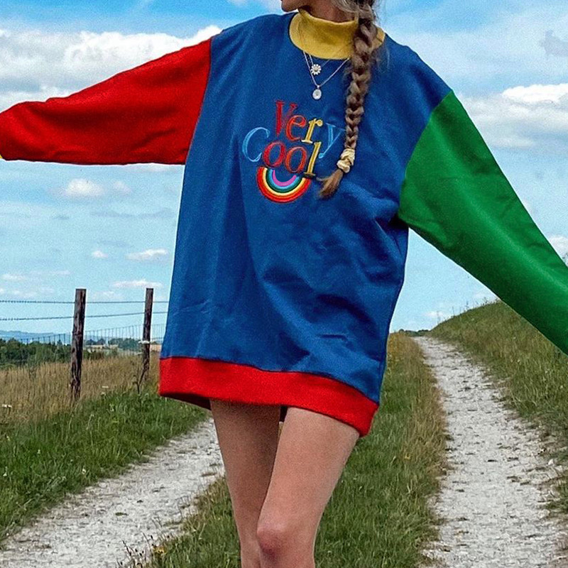 Rainbow letter printing oversize women' hoodies color shreds long sleeve pullove streetwear autumn sweatshirt XJ4P
Rainbow letter printing oversize women' hoodies color shreds long sleeve pullove streetwear autumn sweatshirt XJ4P