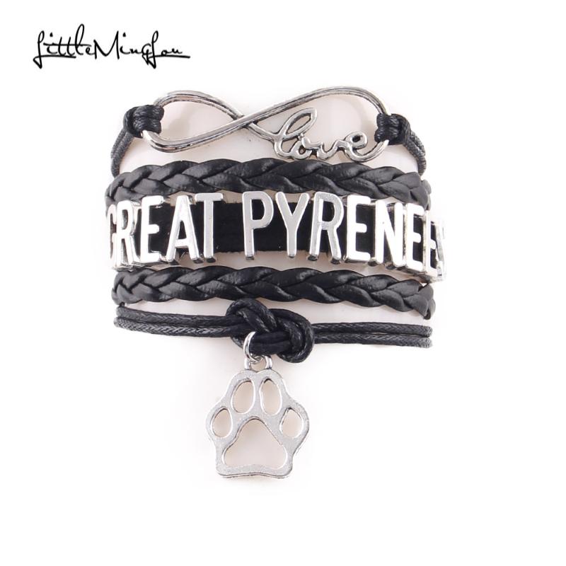 Little MingLou Infinity love great pyrenees Bracelet pet dog Charm leather wrap men bracelets & bangles for Women jewelry
Little MingLou Infinity love great pyrenees Bracelet pet dog Charm leather wrap men bracelets & bangles for Women jewelry