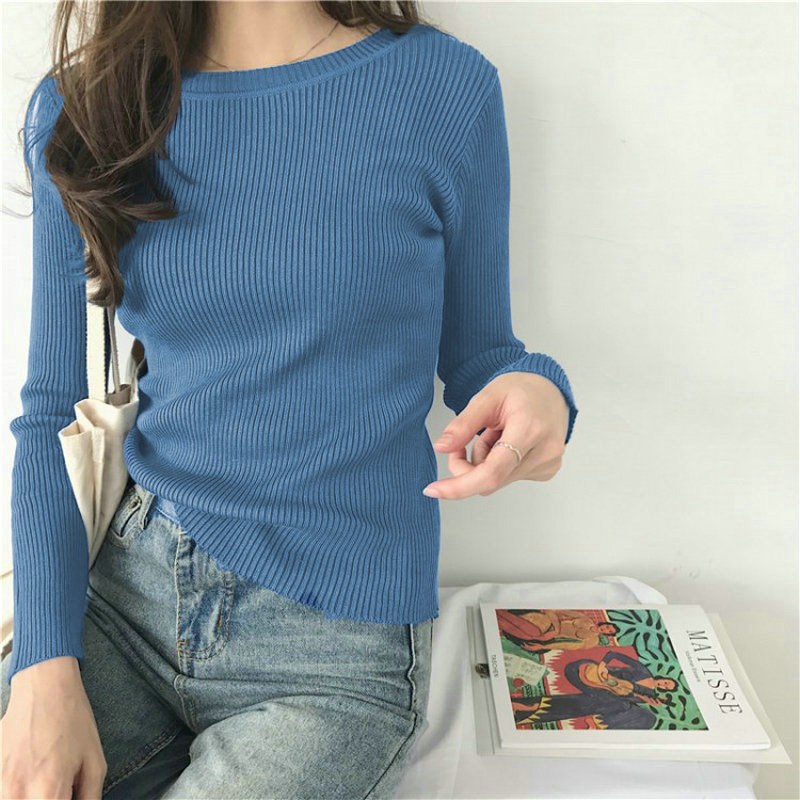 Spring Pink Knitted Sweater Women Clothes Black Korean Slim Pullover Tops Vintage White Winter Thin Woman Sweaters Autumn T200607