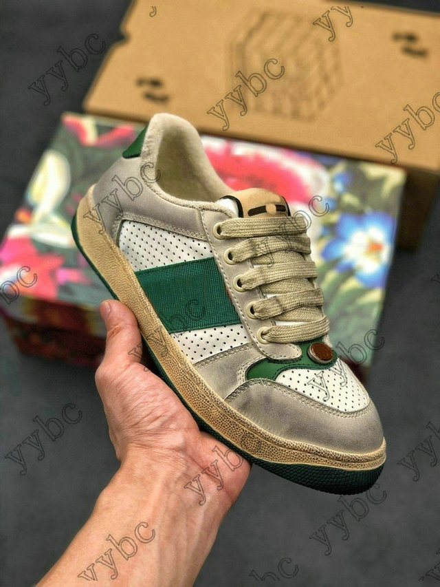 Embroidered Distressed Dirty Leather Screener Ace Green Red Stripe Italy Sneakers Designer Trainers Lace Up Low Cut Casual Shoes, Customize
Embroidered Distressed Dirty Leather Screener Ace Green Red Stripe Italy Sneakers Designer Trainers Lace Up Low Cut Casual Shoes, Customize