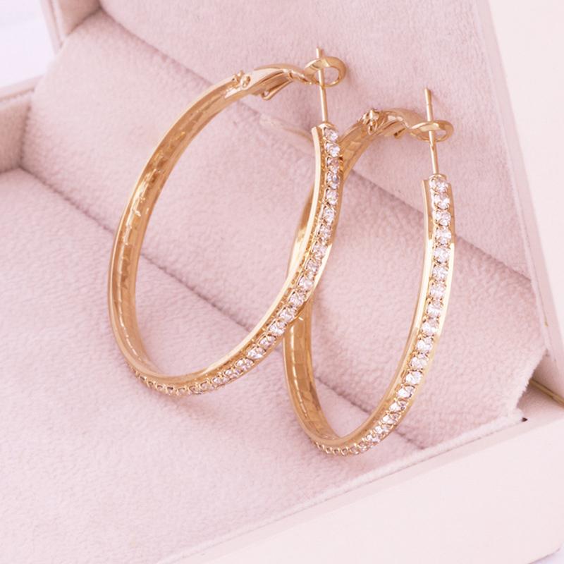 Gold Round Crystal Hip Hop Ring Earrings Valentine's Day Gift Party Big Circle Bride Large Rhinestones Gift Round Circle Earring
Gold Round Crystal Hip Hop Ring Earrings Valentine's Day Gift Party Big Circle Bride Large Rhinestones Gift Round Circle Earring