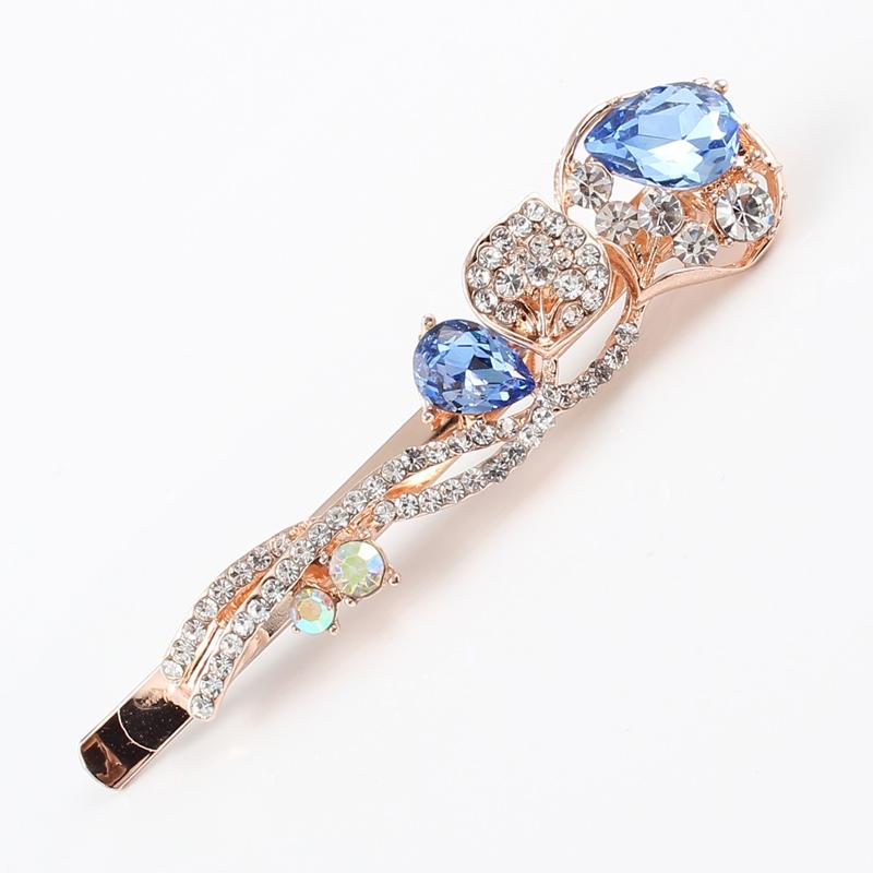 1 PC hair clip women flower rhinestones blue pink purple girls hot brand hairclip K9 crystal stones golden alloy head jewelry
1 PC hair clip women flower rhinestones blue pink purple girls hot brand hairclip K9 crystal stones golden alloy head jewelry