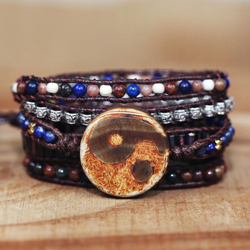 Tennis 2021 Arrive Natural Stones Vintage Tai Chi Pattern Charm 5 Strands Wrap Bracelets Handmade Bracelet Women Leather
Tennis 2021 Arrive Natural Stones Vintage Tai Chi Pattern Charm 5 Strands Wrap Bracelets Handmade Bracelet Women Leather