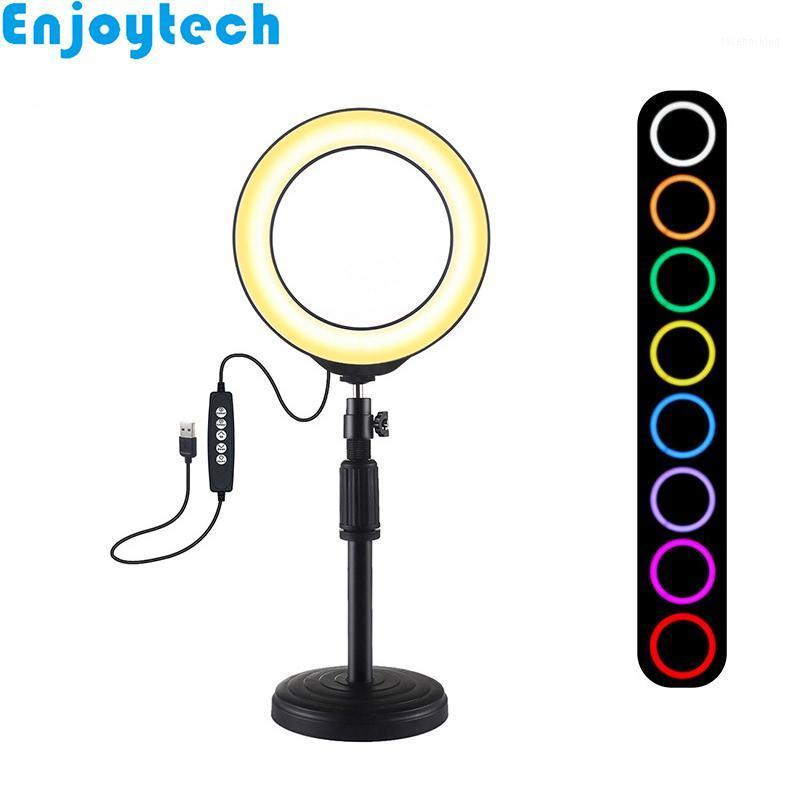 New Tabletop Mounts Holder Tripod with 16CM RGBW LED Ring Flash Lamp for Mobile phones Vlog Video Live Streaming Bloggers1
New Tabletop Mounts Holder Tripod with 16CM RGBW LED Ring Flash Lamp for Mobile phones Vlog Video Live Streaming Bloggers1