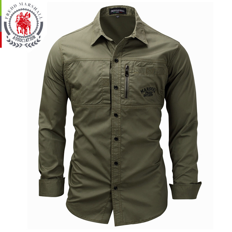 FREDD MARSHALL Mens Shirts Casual Slim Fit 100% Cotton koszula Long Sleeves Men zip Shirt Camisa masculina para hombre 117 LJ200928, Khaki
FREDD MARSHALL Mens Shirts Casual Slim Fit 100% Cotton koszula Long Sleeves Men zip Shirt Camisa masculina para hombre 117 LJ200928, Khaki