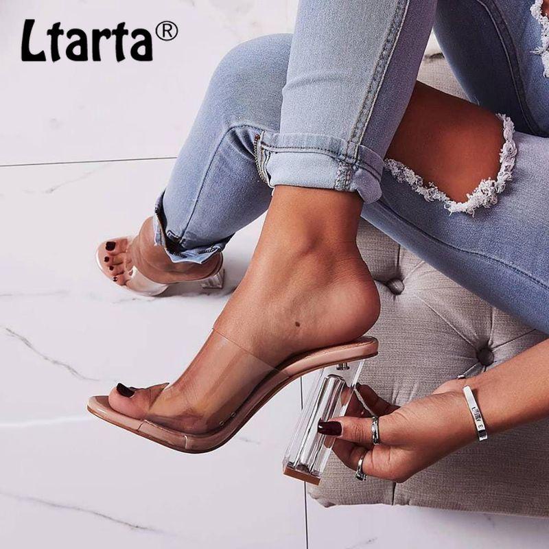 LTARTA 2021 Fashion PVC Jelly Sandals Crystal Open Toed Sexy Thin Heels Women Transparent Slippers Pumps Outside 42 LXM, Apricot
LTARTA 2021 Fashion PVC Jelly Sandals Crystal Open Toed Sexy Thin Heels Women Transparent Slippers Pumps Outside 42 LXM, Apricot