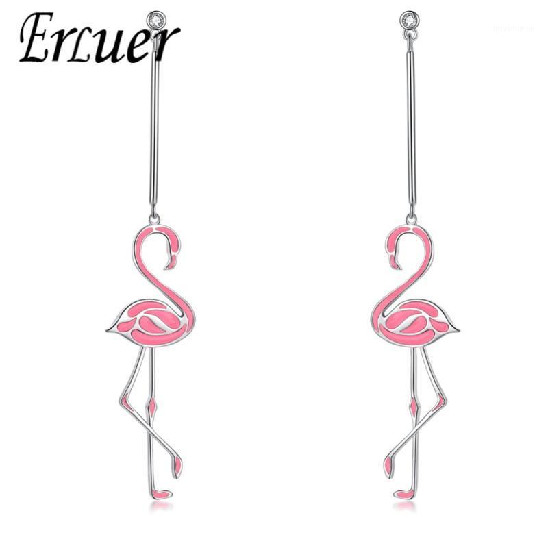 ERLUER New Silver Color Flamingo Pink Enamel long Pendant Drop Earrings for Women Fashion wedding Dangle Earring Party Jewelry1
ERLUER New Silver Color Flamingo Pink Enamel long Pendant Drop Earrings for Women Fashion wedding Dangle Earring Party Jewelry1