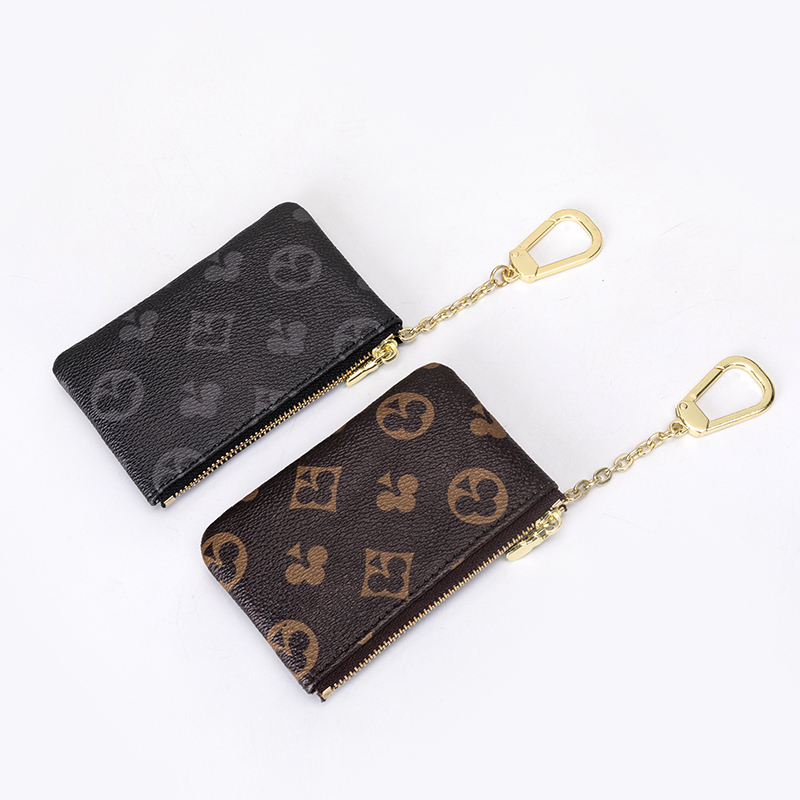 Mini Classical Wallet Purse Brand Designer Zipper Coin Purse Leather Key Bag Unisex Leather Bag KeyChian Purse and Wallet Coin LJ200914
