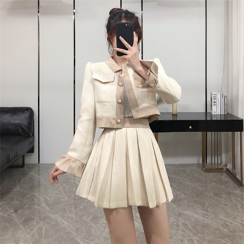 2021 New Elegant Korean Ladies 2 Piece Pearl Bundles Short Jacket High Waist Skirt Plied Vintage Autumn Sets Two Clothes QE7Z, Haji
2021 New Elegant Korean Ladies 2 Piece Pearl Bundles Short Jacket High Waist Skirt Plied Vintage Autumn Sets Two Clothes QE7Z, Haji